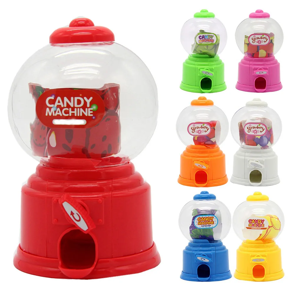 

HOT Cute Sweet Mini Candy Machine Bubble Gumball Dispenser Coin Bank Kids Toys Children Gift TI99