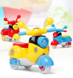 Случайный цвет мини-мотоцикл игрушка тянуть назад литья под давлением модель мотоцикла игрушка ребенок раннего образования Devlopment игрушки