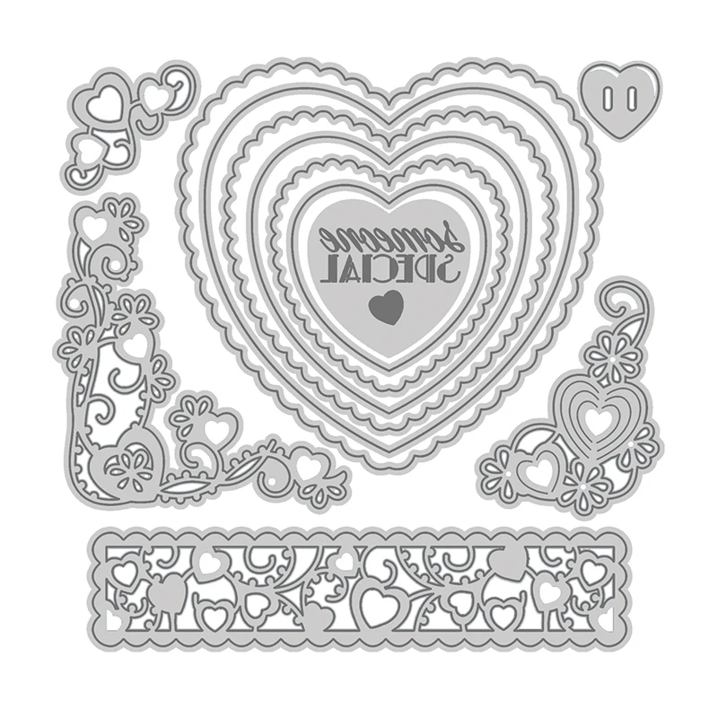 

YaMinSanNiO Heart Lace Metal Cutting Dies New 2019 for Scrapbooking DIY Paper Cards Photo Album Decorative Embossing Frame Dies