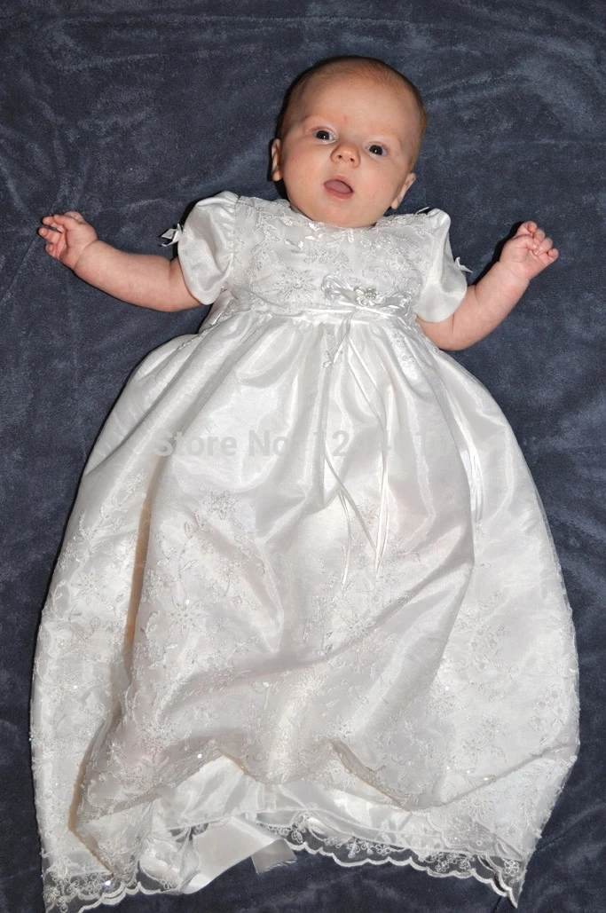 HJ 1 Lace 2015 Vintage Baby Clothes Lace Christening Gown Baby Girl