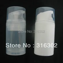 20 шт./лот 50 мл Высокое качество белая прозрачная Герметичная Бутылка из полипропилена 50 мл портативный безвоздушный насос бутылка шампунь баночки для крема