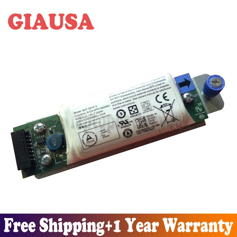 GIAUSA 6,6 в 7.26Wh 1.1Ah BAT 2S1P-2 батарея для Dell Raid контроллер PowerVault MD 3200i/3220i 0D668J серии