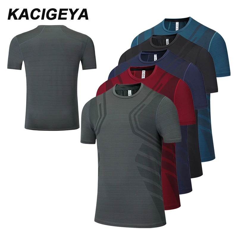 

Print Sports Tshirts Men Running Quick-Drying Breathable Jogger Workout Tee Training Short-sleeved Shirts Men New Sports Top