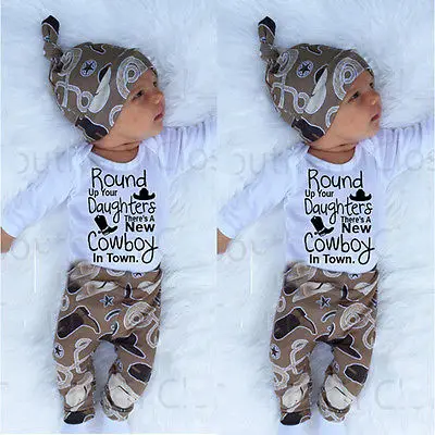 Baby Cowboy Romper & Pants Set 6