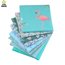 Shuanshuo, 8 шт./лот, новая синяя Цветочная серия, саржевая хлопковая ткань, Лоскутная Ткань, сделай сам, швейная стеганая одежда для детей