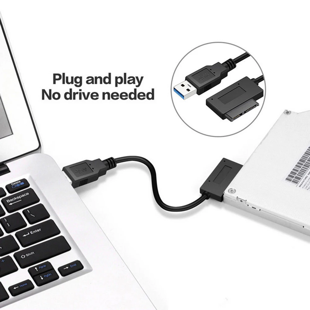 5 Гбит/с USB 3 0 до 7 + 6 13Pin SATA кабель CD линия записи драйвера для ноутбука DVD/CD-ROM HDD