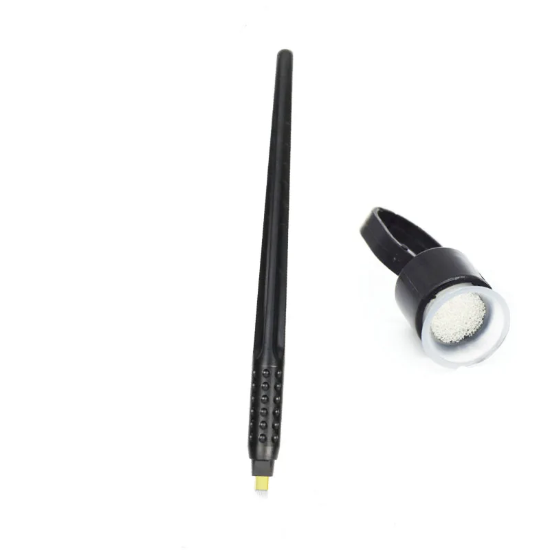 

5 Pack Of Disposable Sterile Microblades Handmake Pen Disposable Eyebrow Microblading Manual Pen For Curve Microblade 14/18U