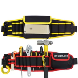 Sac à outils en tissu Oxford 600D étanche, organisateur d'outils de taille, multi poches, sac à outils pour électricien, sac à outils avec boucle réglable 
