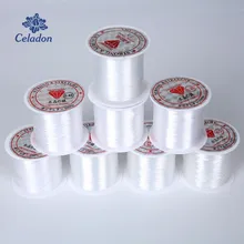 Linha de pesca rolo de 0.2/0.25/0.3/0.35/0.4/0.45/0.5/0.6mm fio transparente não stretch forte corda de nylon, miçangas, fio de miçangas, jóias diy