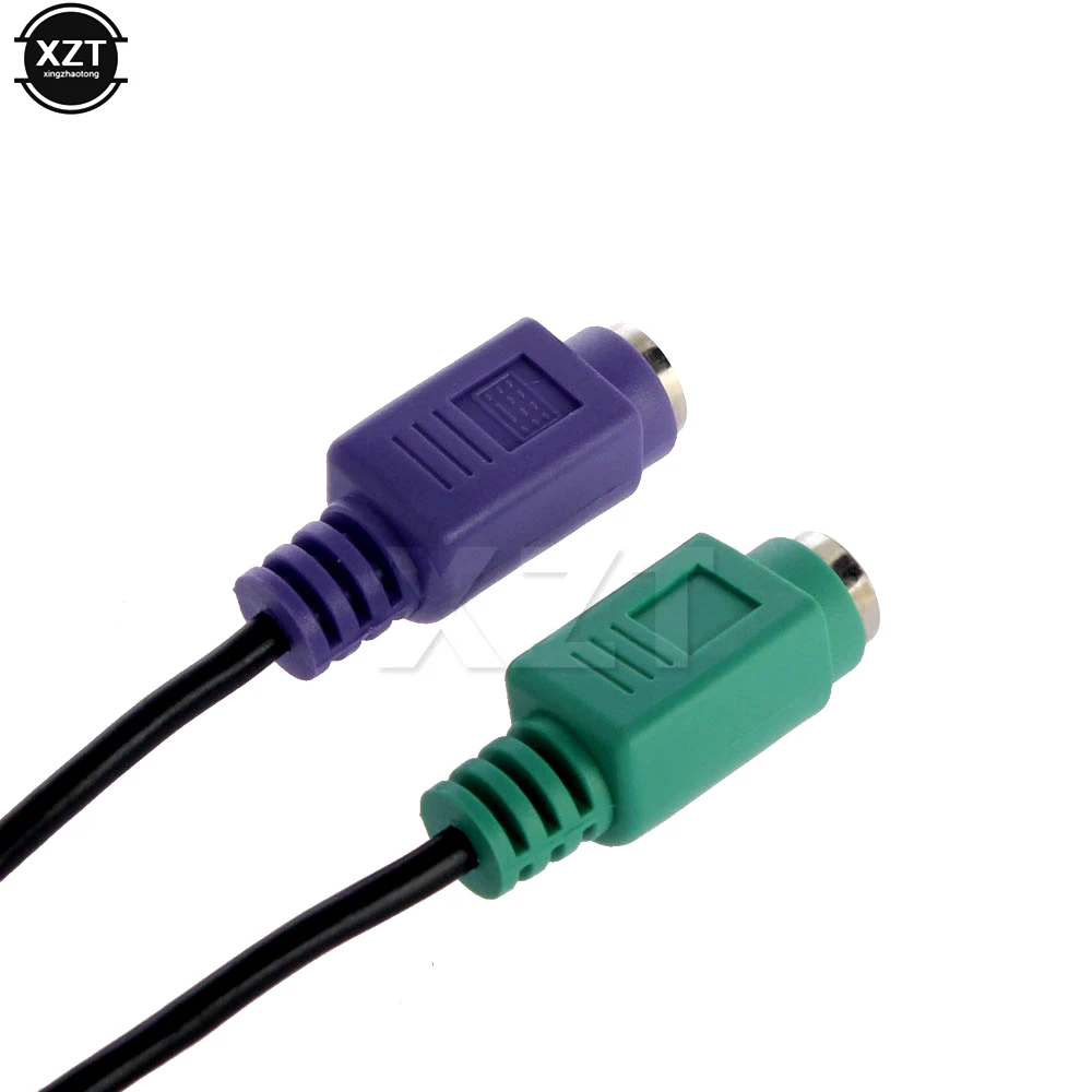 Новый USB мужчина до 6 Булавки 6 Булавки PS2 PS/2 Женский удлинитель Y Splitter адаптер Разъем для клавиатура Мышь сканер для Оконные рамы