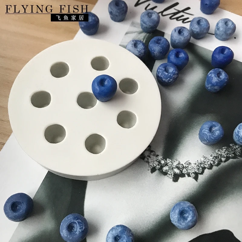 

Silica gel silicone molds fruit mold Blueberry Mold Korean Aroma Candle Decorating molds Ice Cream Cup cake Decoration moulds