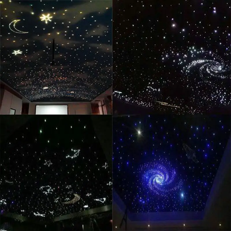 Us 36 11 14 Off 16w Fiber Optic Star Ceiling Led Lights Diy Rgbw Engine Driver W 28keys Rf Remote Controller Curtain Sky Home Decor Multicolor In