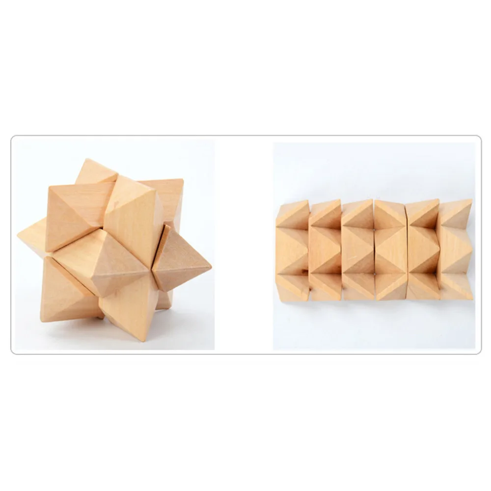 Китайская классическая 3D деревянная головоломка замок игрушки куб игра Забавный замок дизайн IQ Головоломка Развивающие игрушки для детей и взрослых F4