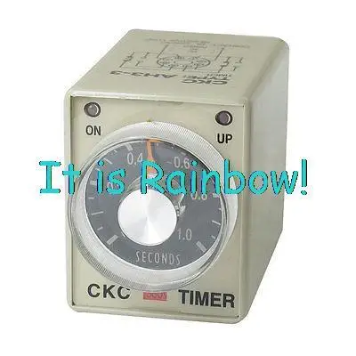 

Free Shipping 380V AC 1sec 0-1s DPDT 8 Pin 8P Terminals Delay Timer Time Relay AH3-3