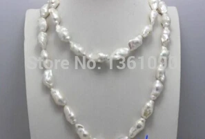

000594 White Fresh water Nucleated pearl necklace