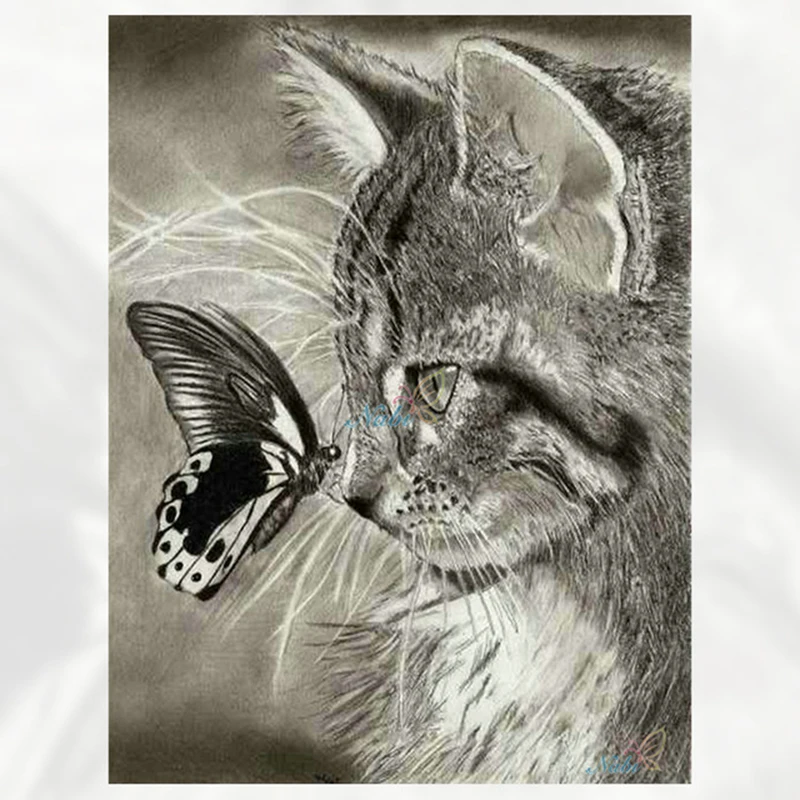 

full Square drill diamond embroidery - Cat diamond painting cross stitch kit printed picture rhinestones mosaic HC