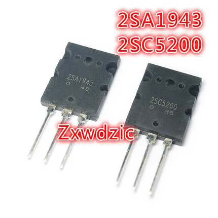 

2pcs = 1pair 2SA1943 2SC5200 A1943 C5200 TO-3P high-power audio power amplifier tube New and original IC