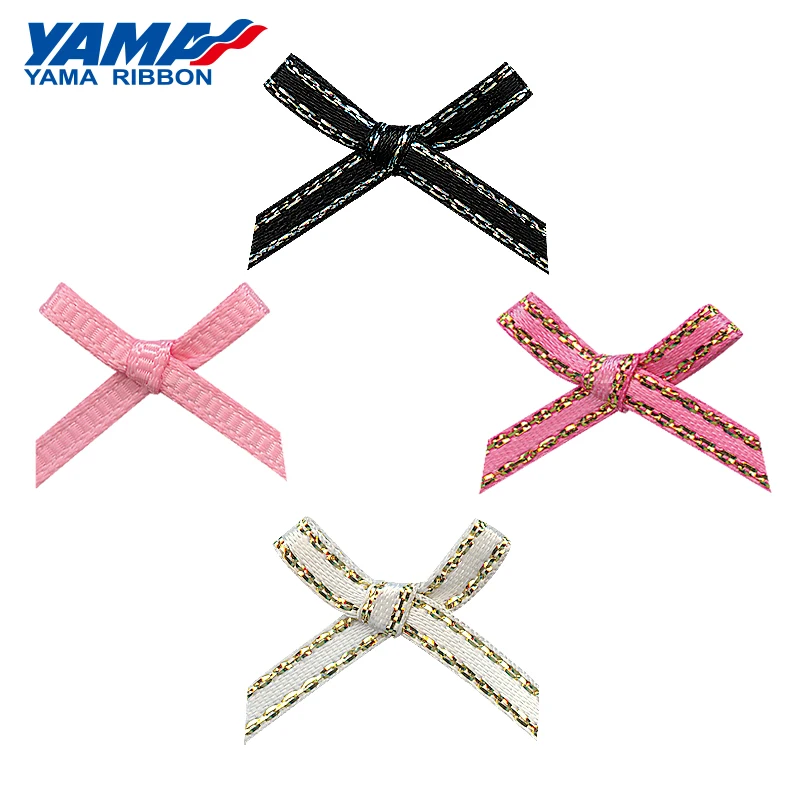 

YAMA Wide 20mm±3mm High 18mm±3mm Hand-Tied Bow 200pcs/bag Glitter Grosgrain Gold Silver Satin Ribbon Diy Gift Wedding Decoration