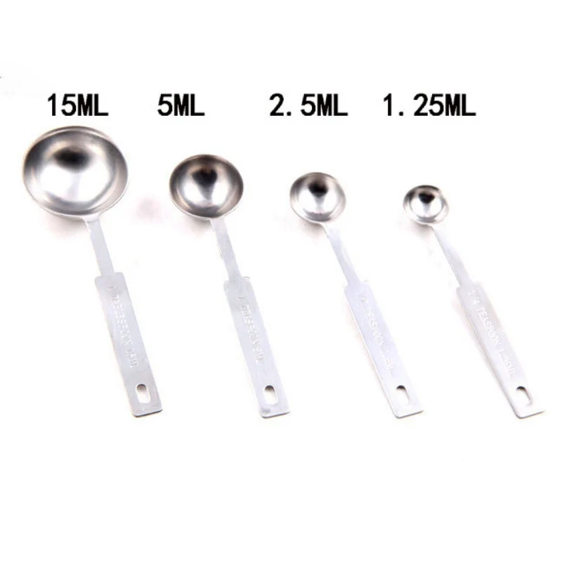 Нержавеющая сталь мерные ложки 4 шт. 4 вида Размеры набор ложка Кофе выпечки инструменты Кухня гаджеты M9