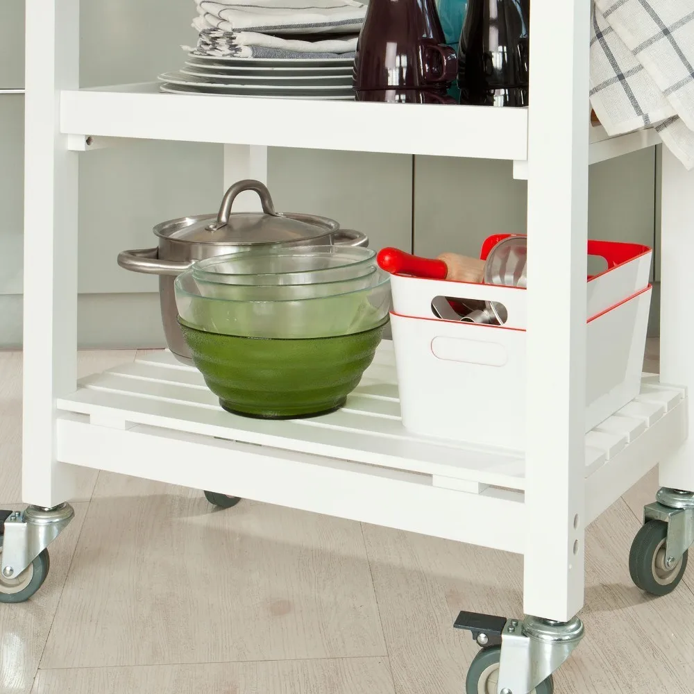 SoBuy FKW16-WN  Kitchen Storage Serving Trolley Shelf cart with Free Chopping Block SoBuy FKW16-WN  Kitchen Storage Serving Trolley Shelf cart with Free Chopping Block