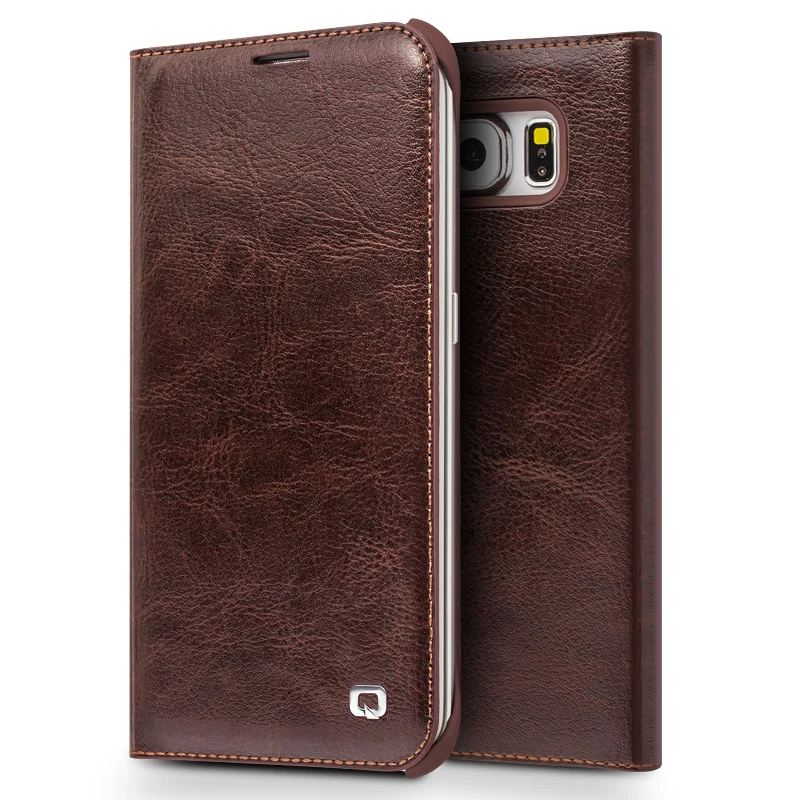 

Qialino Real Leather Case for Samsung Galaxy S6 S6 edge S6 edge Plus Flip Cover Wallet Ultra Thin for Samsung Galaxy S6 case