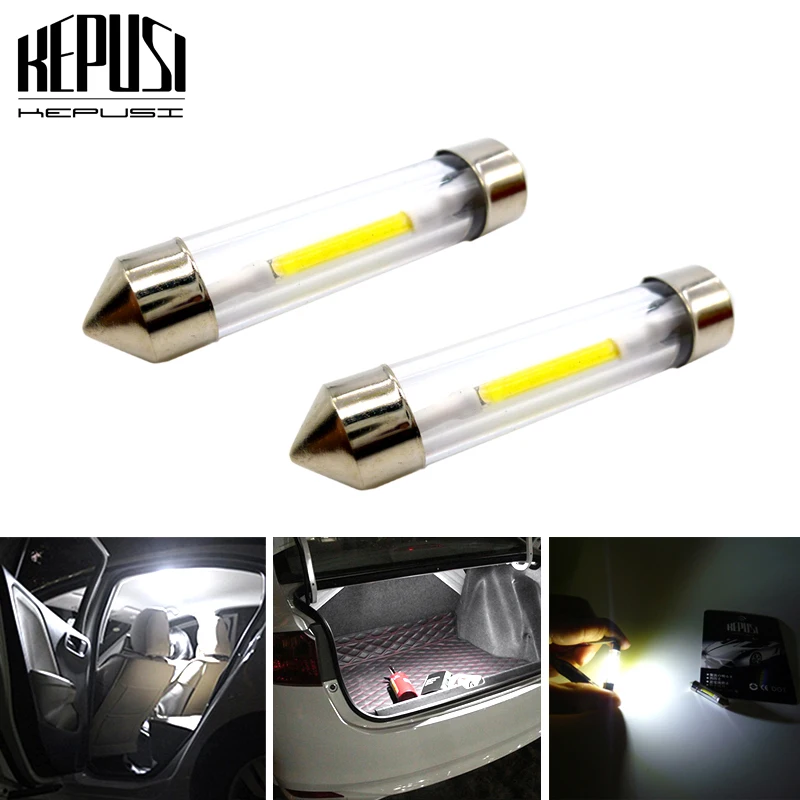 

2x C5W Festoon Car LED Bulb C10W 31mm 36mm 39mm 41mm Auto Interior Dome Lamp Reading Light Source White Side License Plate Lamp