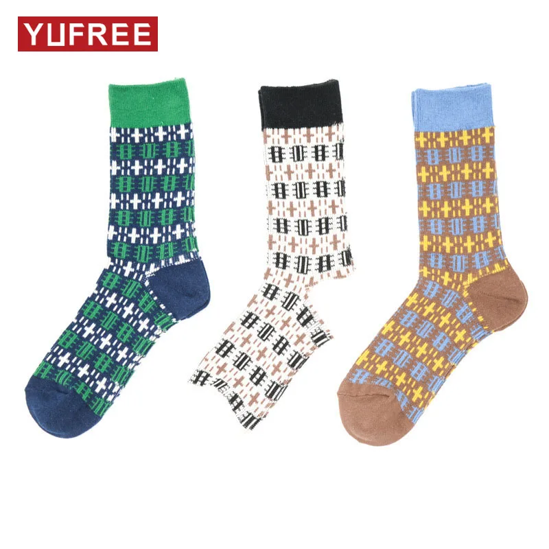 New Men's Mid Tube Socks Cotton Autumn And winter Classic Retro Socks Deodorant Anti friction
