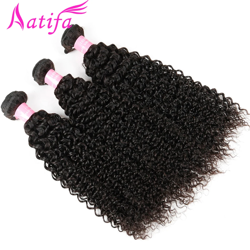 Aatifa Brazilian Kinky Curly Hair Bundles 100% Human Hair Weave Bundles 3/4 pcs 8-28 Inches Natural Color NonRemy Hair Extension Aatifa Brazilian Kinky Curly Hair Bundles 100% Human Hair Weave Bundles 3/4 pcs 8-28 Inches Natural Color NonRemy Hair Extension