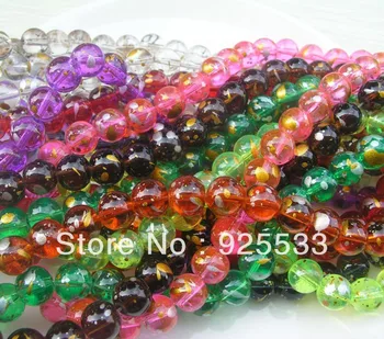 

Free Shipping 10mm 850pcs/lot mix color wholesale round glass loose beads for DIY jewelry findings