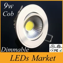 30% выключения водить потолка Подпушка света Встраиваемые COB светодиодные лампы освещения 9 Вт вел Подпушка легкая теплая холодный белый 110-240 В ce ul