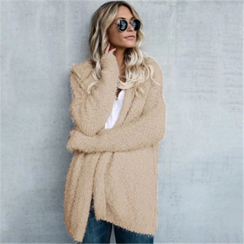 Winter Women Faux Fur Coat Long Sleeve Pink Fluffy Outerwear Warm Furry Female Jacket Coat Hairy Overcoat Fake Fur Coats D817