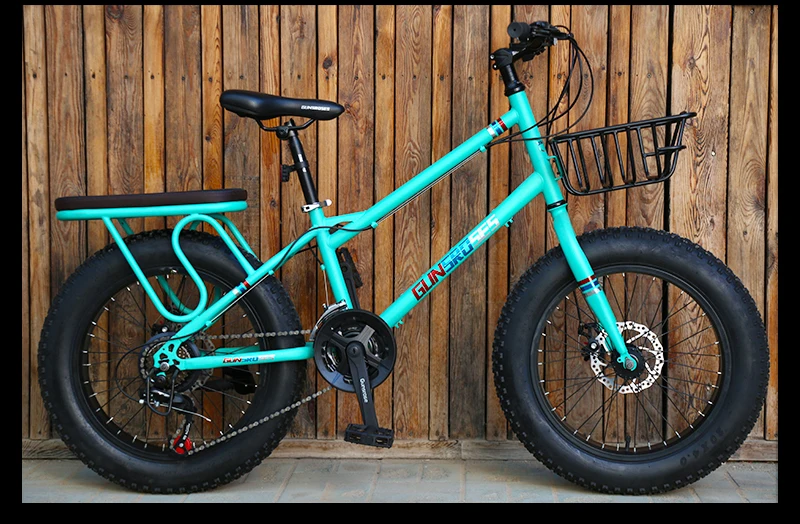 Best KUBEEN Snow Bike MTB 20" 7 21 24 27 speed double disc mountain Fat Bicycle Suspension Steel Frame 4" Tire aluminum wheel 20kgs 16