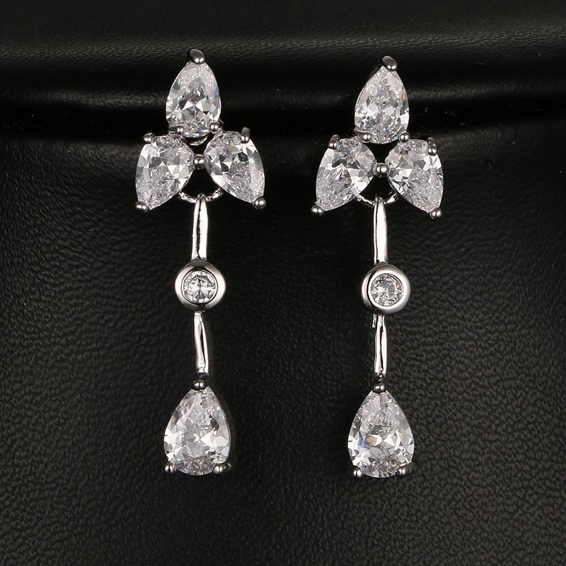 

Emmaya Elegant Wedding Dangle White Gold Color CZ New Arrival Gorgeous Design For Women Gift