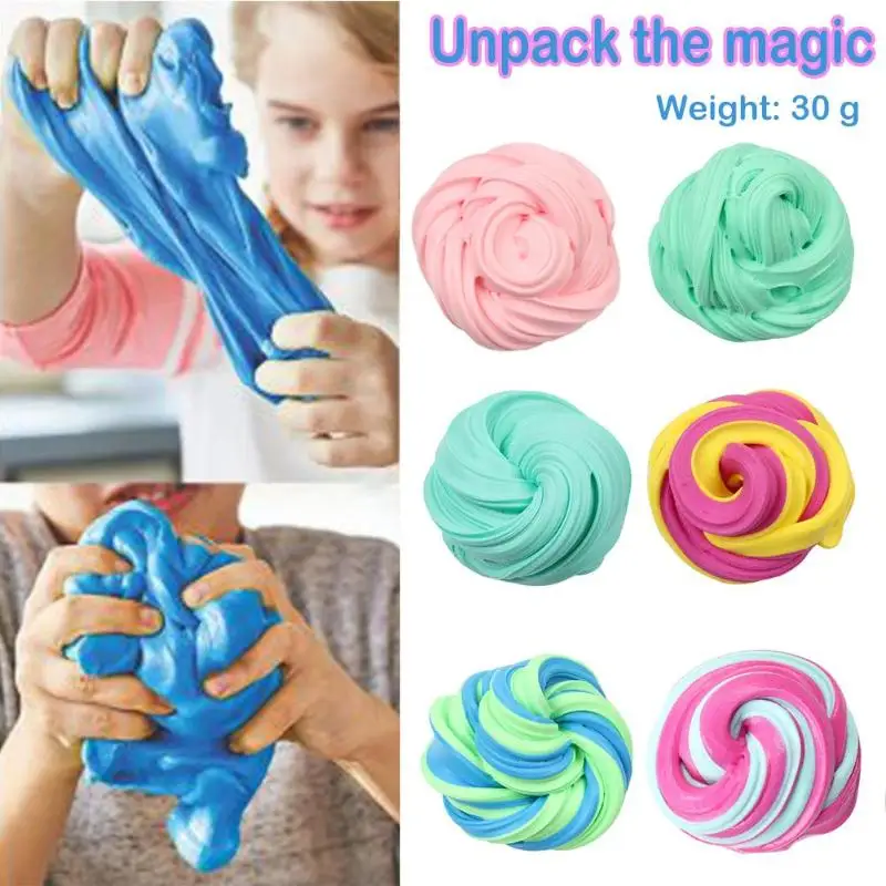 

Modeling Soft Clay Slime Fluffy Foam Modeling Kids Stress Relief Rubber Mud DIY Magnetic Plasticine Learning Toys Children Gifts