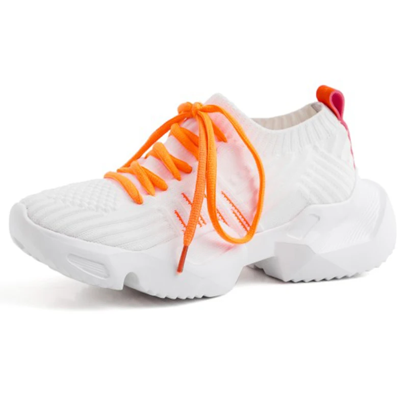 

Platform Sock Sneakers Women Knitted Shoes Black White Sneakers Chunky Dad Shoes Basket Femme Tenis Feminino GO2H971