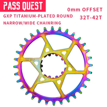 

2019 Bike gx xx1 eagle GXP Titanium-plated MTB Narrow Wide Sprocket 32T-42T Bike Bicycle Chainwheel 0mm Offset Crankset
