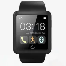 Bluetooth Smart schrittzähler uhr digital- uhr sync telefon sms SmartWatch für iOS und Android smartphone u10l reloj inteligente