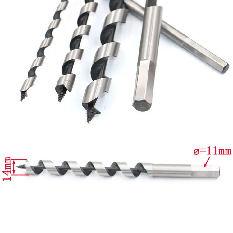 6,8, 10,12, 14 мм Делюкс, земельный шнек сверлы, сверло с отличными рукоятками, набор с длинным корабль деревянная дыропробивной пресс сверла набор деревообрабатывающий инструмент, 228-234 мм,(5 шт