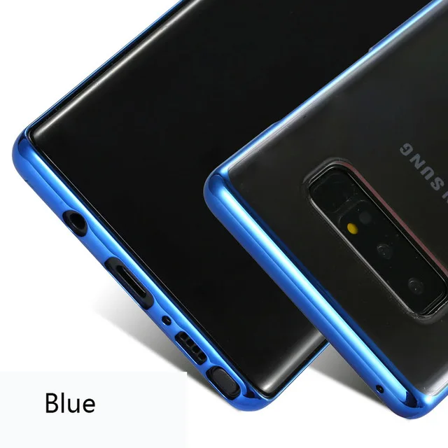Чехол с текстурой покрытия для samsung Note 8, защитный жесткий чехол из поликарбоната для Galaxy Note 8, Ультратонкий Прозрачный чехол для телефона - Цвет: Blue