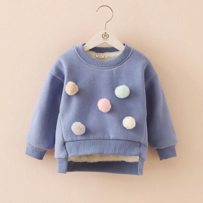 Girl Winter Clothes Thicken Baby Kids Warm T shirt Full Sleeve Tops