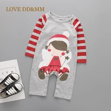 LOVE DD& MM/Новинка г.; одежда для маленьких мальчиков; Рождественский комбинезон с Санта-Клаусом для малышей; полосатые комбинезоны с животными для отдыха