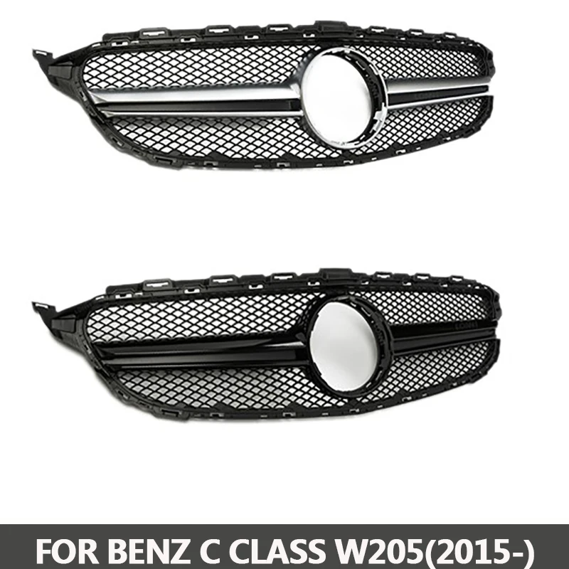 

Black Front Bumper Mesh Grille for mercedes C63 2015 2016 C180 C200 C350 C220 C300 W205 Sport Edition Only