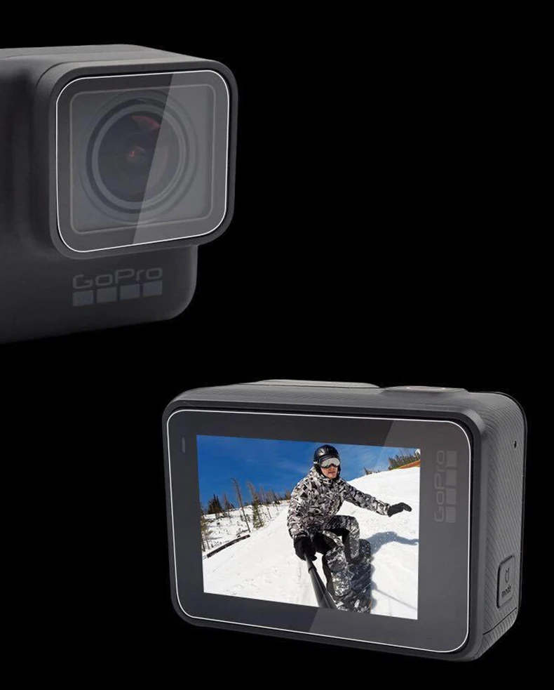 Аксессуары для экшн-камеры Gopro защита экрана прозрачная HD пленка из закаленного стекла корпус Защита объектива для GoPro 7 6 5 черный