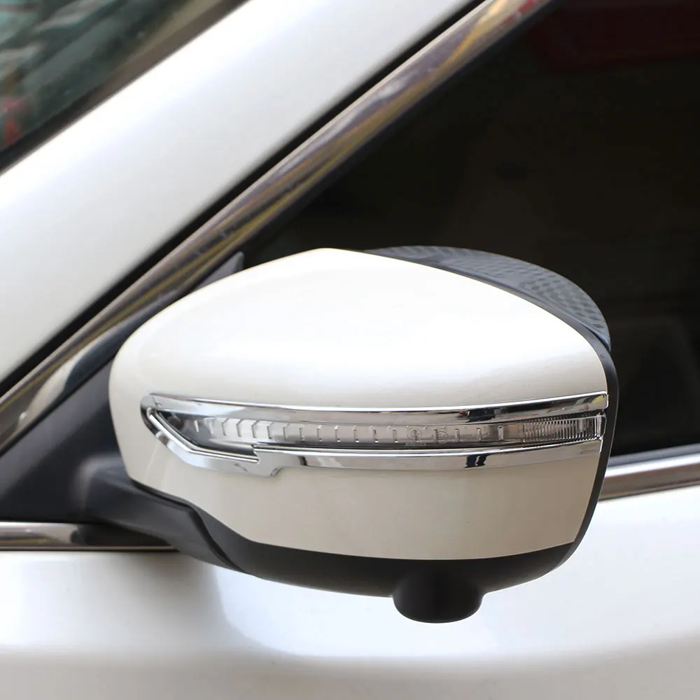 

Car Chrome Rearview Mirror Protection Strips Rear View Mirror Trim Stickers for Nissan X-trail T32 Qashqai J11 Parts