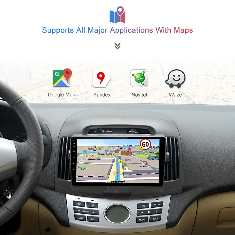 Cheap Junsun 2G+32G Android 8.1 4G Car Radio Multimedia Video Player Navigation GPS WiFi 2 din For Hyundai Elantra HD 2006-2010 no dvd 3