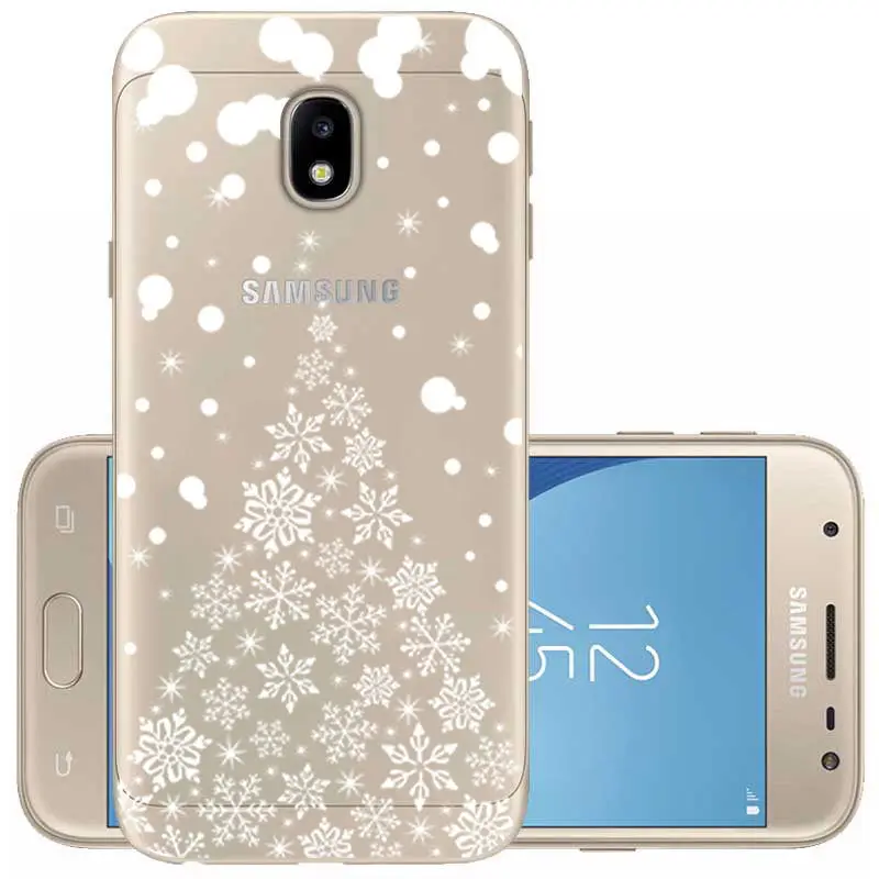 Christmas Reindeer Santa Claus Clear Soft TPU Case Cover For Samsung J3 J7 J5 2017 J4 J6 J8 2018 Silicone TPU Coque For Samsung  (7)