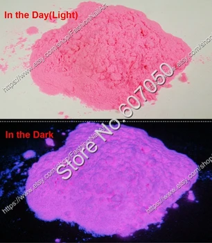 

Glowing Luminous Pink Color Light in the Dark Photoluminescent Phosphor Dust Powder Pigment for DIY Nail Polish Crafts