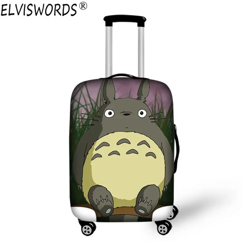 ELVISWORDS Anime Luggage Cover Totoro Suitcase to 18 30 Dustproof Washable Baby Suitcase Elastic