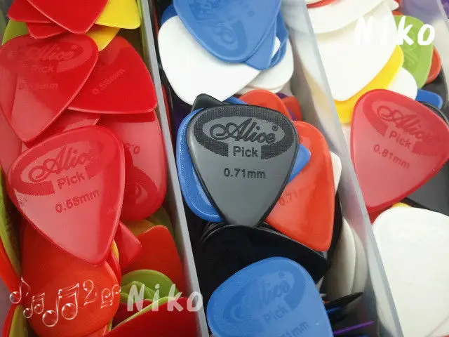 100 шт. нейлоновые медиаторы для акустической гитары Alice|guitar picks free shipping|guitar redguitar pick