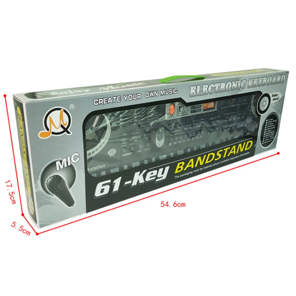  61 Keys Black Digital Music Electronic Keyboard Key Board Electric Piano Kids Gift Musical Instrume